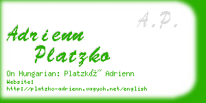 adrienn platzko business card